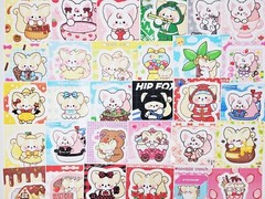 100 pcs random Korean high quality kiss cut sticker lot, kpop photocard stickers