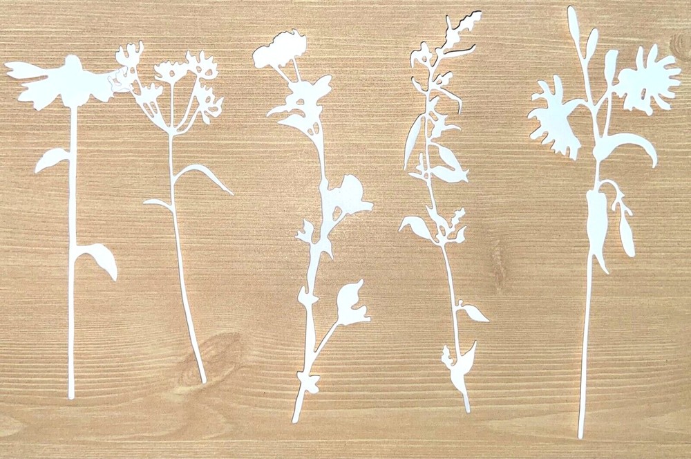 25 WILDFLOWERS #3 cardstock paper die cut embellishments scrapbook / card making