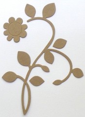 {3} FLOWER on VINE – Chipboard Flourish Die Cuts – Decorative Accents – 5 7/8″