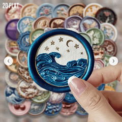 25 MIXED WAX SEAL PIECES STICKERS SCRAPBOOK JUNK JOURNAL SCRAP BOOK A+