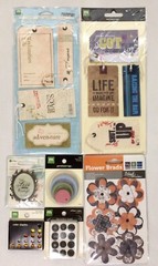 New Scrapbooking Craft Stickers Embellishments Stamps Starter Set 800+ pcs Lot 2