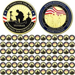 New Best 80 Pcs Military Challenge Coins Thank You for Your Service Veterans