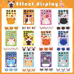 36 Cat Face Sticker Sheets for Kids – Make Your Own Stickers for Parties
