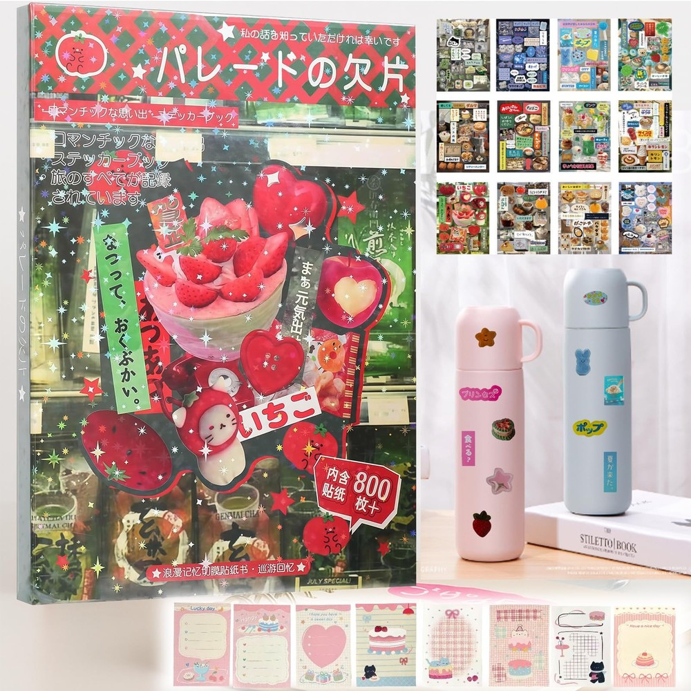 Japanese Manga Sticker Book Heisei Kawaii Retro Scrapbook Journal Stickers
