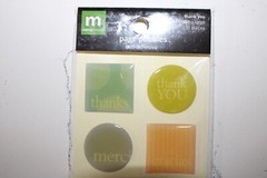 Making Memories ~ Thank You ~ X-Large 6PC Page Pebbles Self Adhesive Scapbooking