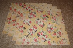 Daisy D’s 12×12 Single Sided Scrapbook Paper(4) ~ Bouquet ….Butternut