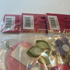 Scrapbook Embellishments Felt Stickers Flowers Pig Sheep Dimensional