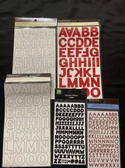 💐Lot Of 5 Recollections/Misc Scrapbooking Stickers Letters & Numbers As Pic #K