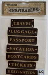 TRAVEL Inspirables Leather Stickers (7pc)Sticko•Vacation•Luggage Tag •Passport