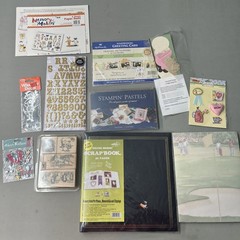 Scrapbooking Lot Book Stamps Paper Etc.