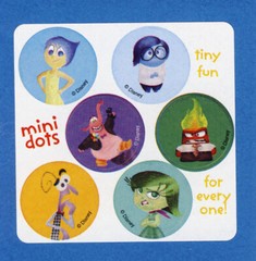 60 Assorted Mini Dot Stickers – Batman, Inside Out, Rachael Hale, Unicorn