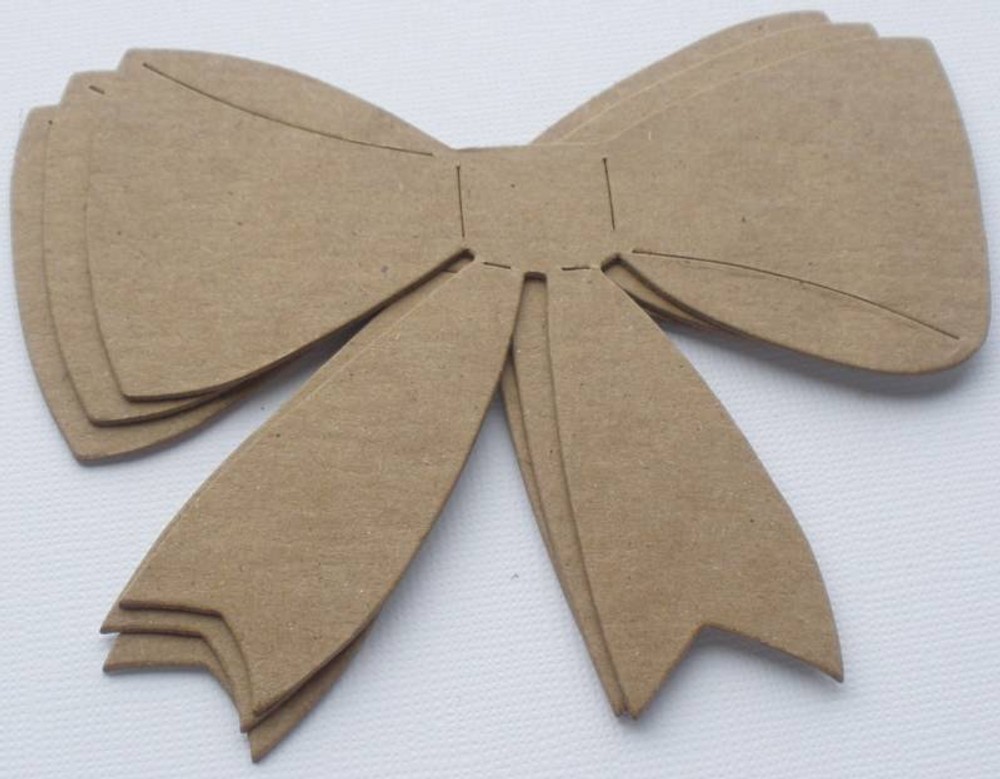 {4} *LARGE BOW* Birthday / Christmas Bare Chipboard Die Cuts – 3 3/4″ x 4 1/2″