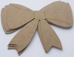 {4} *LARGE BOW* Birthday / Christmas Bare Chipboard Die Cuts – 3 3/4″ x 4 1/2″