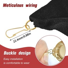 20 PCS Black Award Neck Ribbons Participation Flat Medal Lanyard Competitions