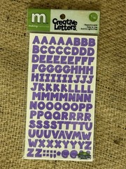 Making Memories Little Letters Stickers Numbers & Letters Pink Purple Blue Red