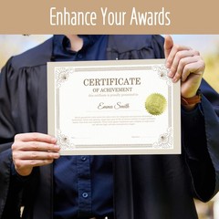 Award Certificate Seals, Gold Foil Embossed Official Seal of Excellence