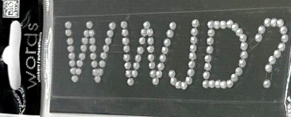 WWJD What Would Jesus Do Christianity Religion Rhinestone Crystal MAMBI Stickers