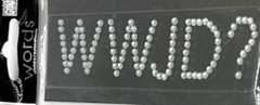 WWJD What Would Jesus Do Christianity Religion Rhinestone Crystal MAMBI Stickers