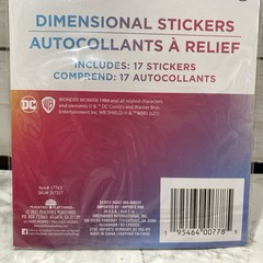 WW84 Wonder Woman 3D Dimensional 17 Count Stickers 2021 Scrapbook Collect