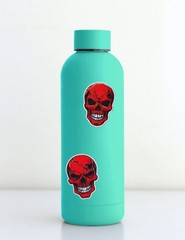 Red Skull Die Cut Vinyl Stickers Set Scrapbooking Laptop Waterbottle