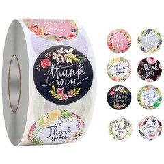 1.0″/1.5″ Thank You Stickers Rolls For Baking Packaging Envelope Small Business