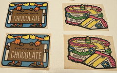 13 Vintage Mello Smello Stickers ’80s Scratch and Smell Orange Chocolate Roses +