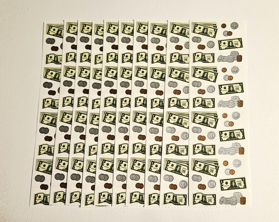Mrs. Grossman’s Stickers Lot of 10 Strips ~Money~ 2007 Scrapbooking