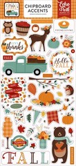 Echo Park Paper HAPPY FALL 6×13 Sheet of Chipboard Accents
