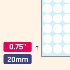 2000 Pack, 3/4″ Round Colored Dot Stickers Circle Labels – White