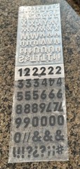 American Crafts Remarks Basics BLACK GLITTER Chipboard Stickers 227 Pieces