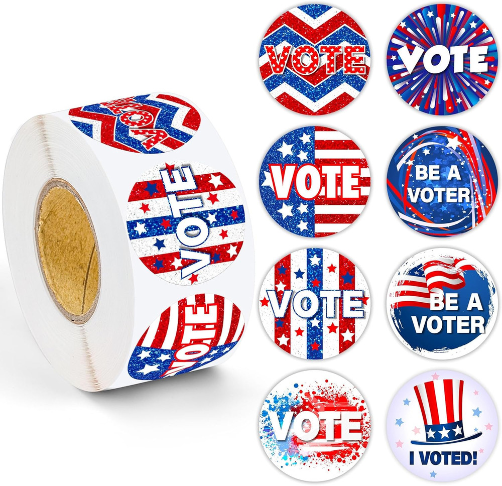 1000Pcs Voting Stickers Sparkling Self Adhesive Label Your Support Matters Patri