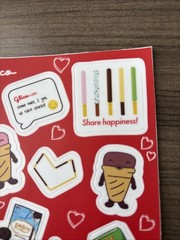 NEW Gilco Pocky Sticker Sheet Chocolate Covered Biscuit Stick Snacks 8