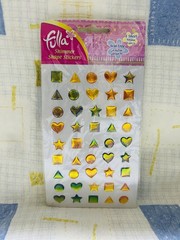 Fula Shimmer Shape Stickers 3D Colorful Scrapbook Craft Kids Decorative Gems🔥💵