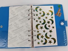 Vintage Stickopotamus Colorful 6-Ring Binder 12 Sticker Pages Scrapbook