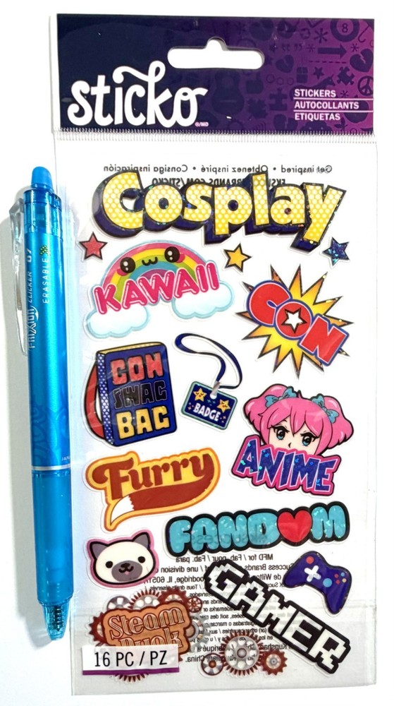 Cosplay Stickers Scrapbooking Journal Card Making Sticko