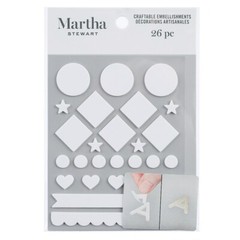 Martha Stewart Craftable Embellishments SHAPES Stickers – 26 pcs