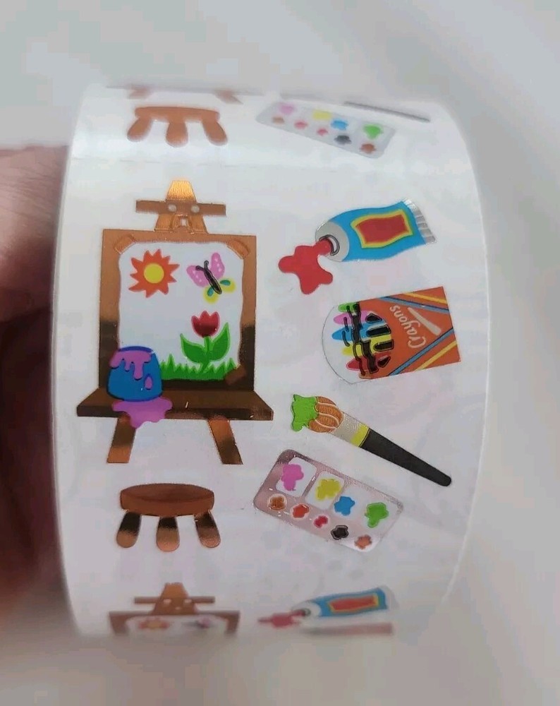 Vintage Sandylion stickers Art Supplies Mylar NEW Roll Of 100 Mods
