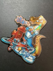 Vintage No Rules Biking Sports Prism Vending Sticker VSI 2003 Kickin It