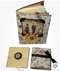 Junk journal Summer Boys Fishing Dogs Yellow Black Keepsake Book Handmade New
