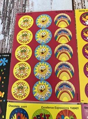 Trend Sticker Sheets Lot Of 7 Sheets Floral Strawberry Chocolate Honey Scented