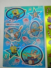 Vintage 2002 Sandylion Mylar Sticker Sheet LOT B SpongeBob SquarePants Patrick