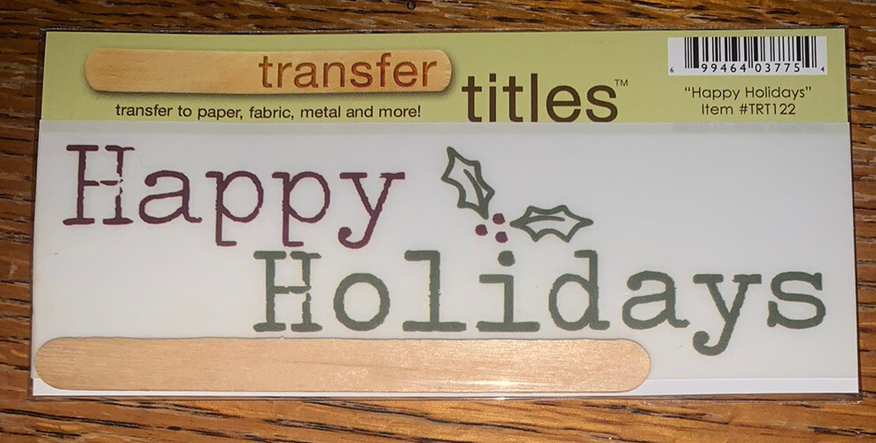 My Mind’s Eye RUB ON TRANSFER TITLES “Happy Holidays “ SCRAPBOOK CRAFT Christmas