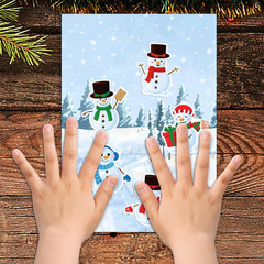 1200 PCS Snowman Roll Stickers Christmas Snowman Envelope Labels Stickers Xmas A