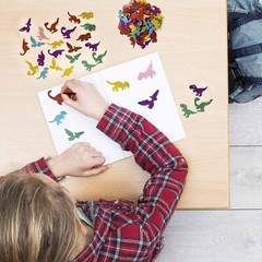 160 Pieces Glitter Dinosaur Foam Stickers Self Adhesive Foam Stickers for Cra…