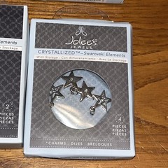 NEW Lot of 6 JOLEES JEWELS Crystallized Swarovski Elements Charms, Earring Post