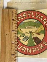 Pennsylvania Turnpike 1960s Round Sticker Decal 4×4″ Vintage Transportation
