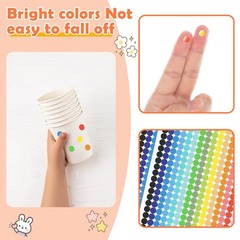 6720 Pcs 1/4 Inch Small Colored Dot Stickers Round Adhesive Labels for Office