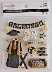 Lot of 4 Packs of Recollections Stickers/Sticker Book Class of 2026 Graduation