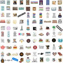 200PCS Bulk Book Stickers, Inspirational Reading Water Bottle Stickers