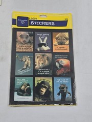 VTG 1989 Hallmark Ambassador Stickers Funny Animal Posters Chimps Pig Kitten +